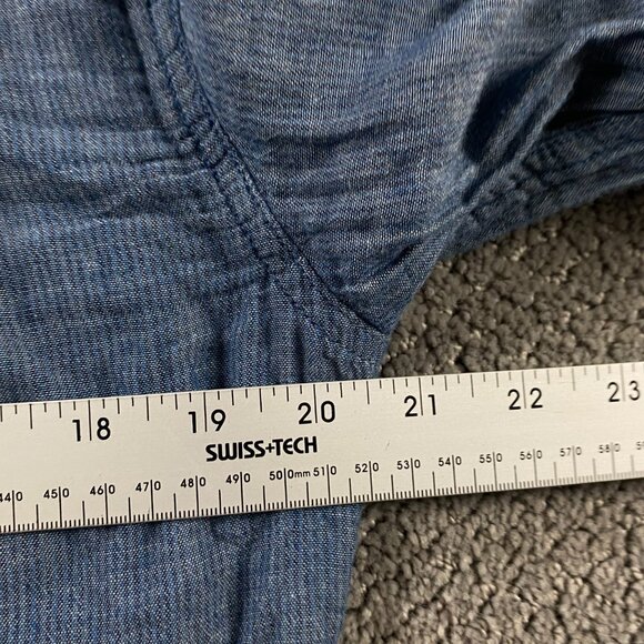 Marine Layer Shirt Men's Medium Button Down Cotton Blue Selvage - Picture 7 of 11